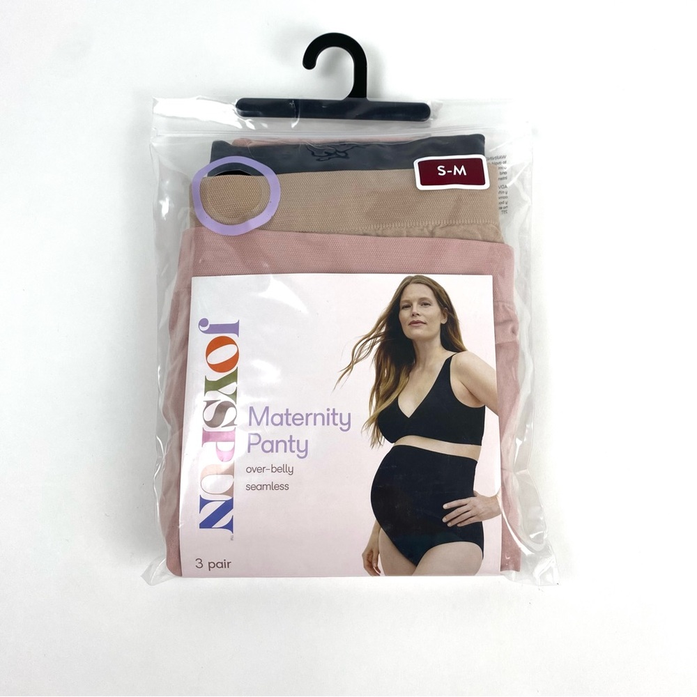 Joyspun Maternity Panty 3-Pack in Black, Tan, and Pink